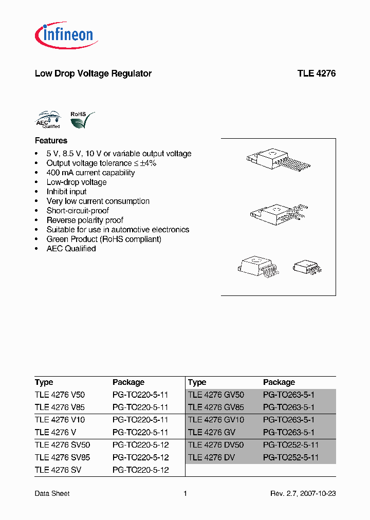 TLE4276SV50_5043298.PDF Datasheet