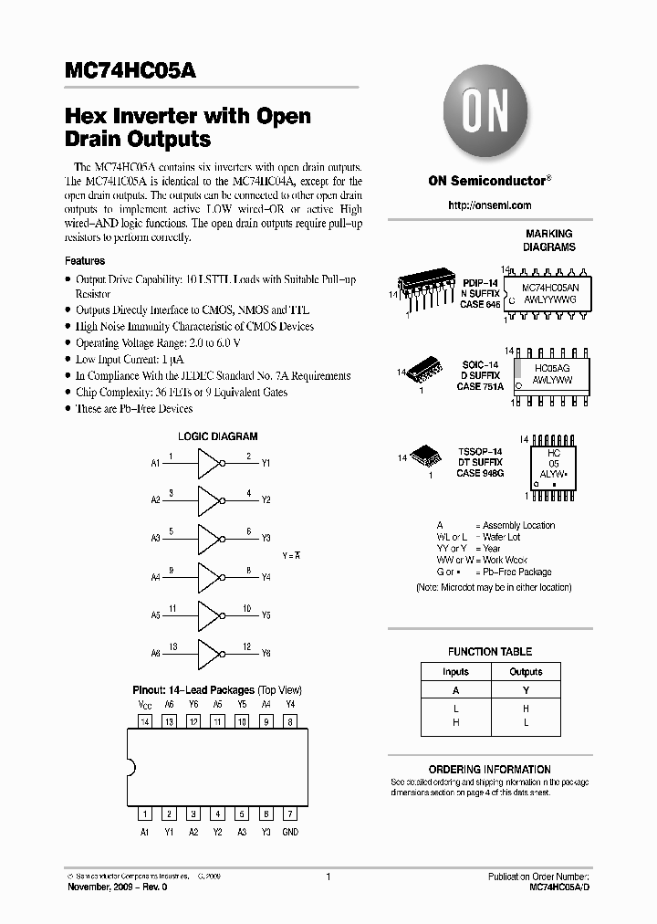 MC74HC05ADG_5043520.PDF Datasheet
