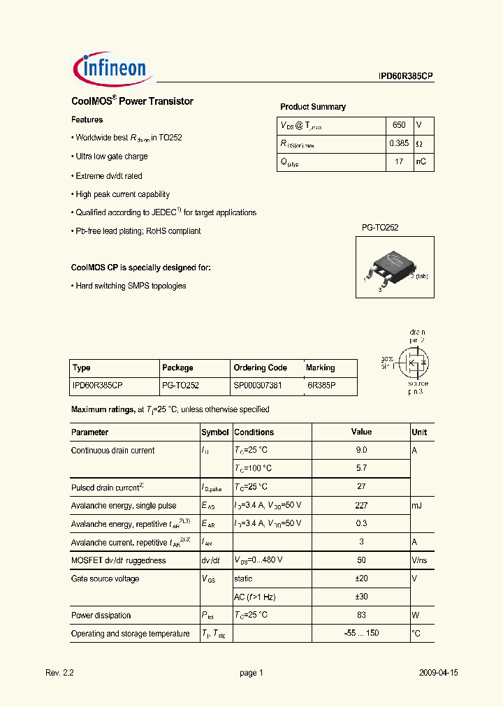 IPD60R385CP_5044941.PDF Datasheet