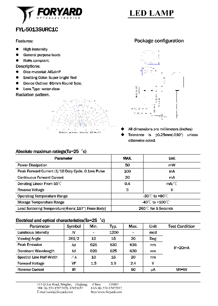 FYL-5013SURC1C_5045219.PDF Datasheet