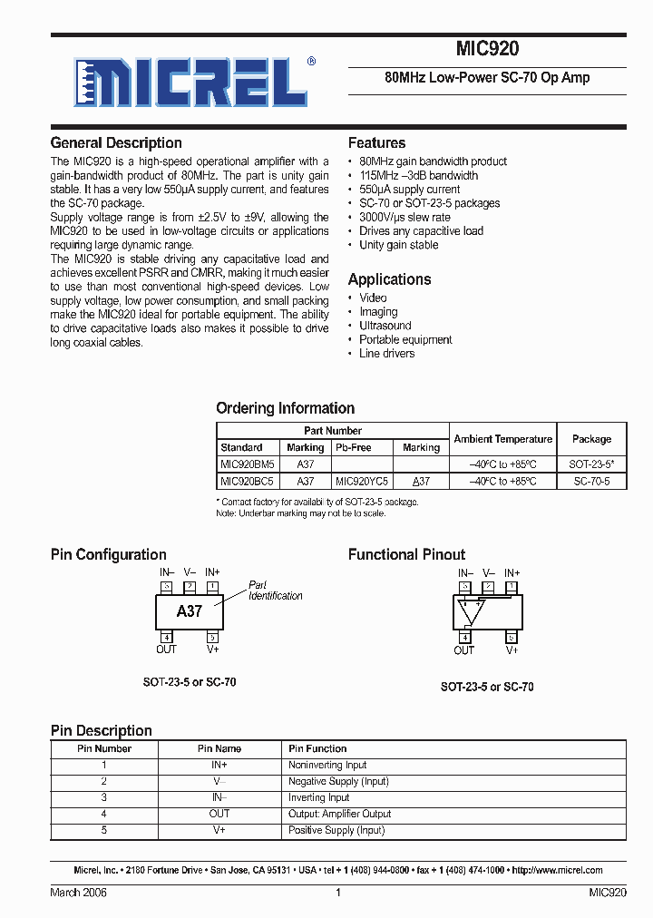 MIC920BC5_5047801.PDF Datasheet