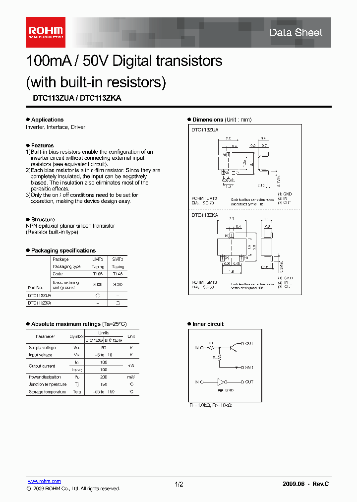 DTC113ZUA09_5048236.PDF Datasheet