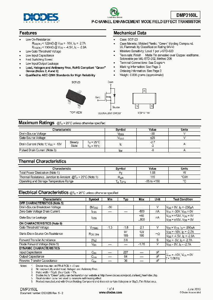 DMP3160L_5049045.PDF Datasheet