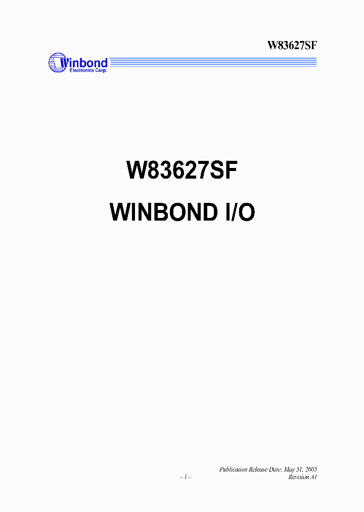 W83627SF_5050144.PDF Datasheet