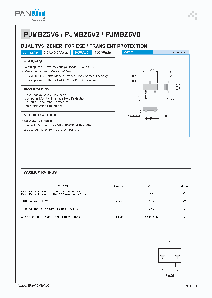 PJMBZ6V2_5050167.PDF Datasheet