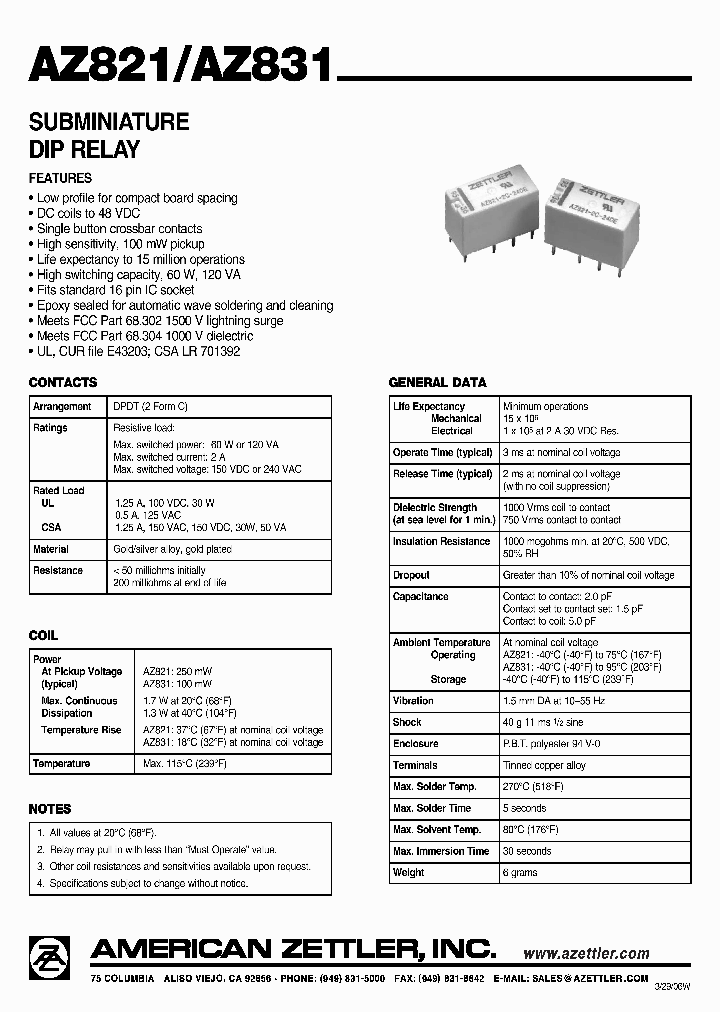 AZ831-2C-48DSE_5054264.PDF Datasheet