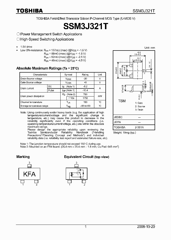 SSM3J321T_5054586.PDF Datasheet