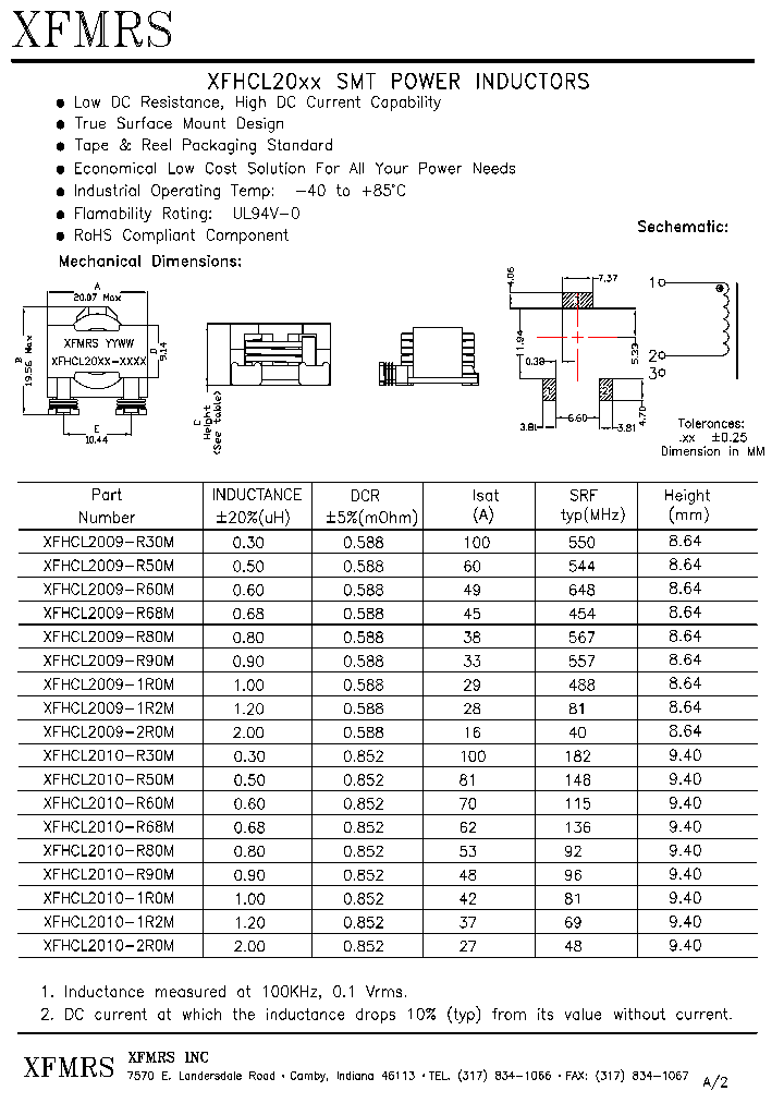 XFHCL2009-1R0M_5055372.PDF Datasheet