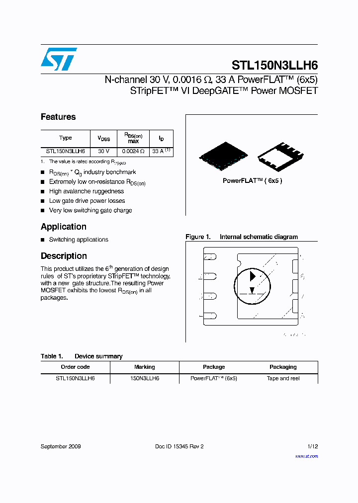 STL150N3LLH6_5055688.PDF Datasheet