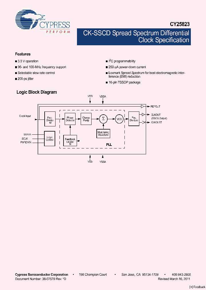 CY2582311_5055987.PDF Datasheet