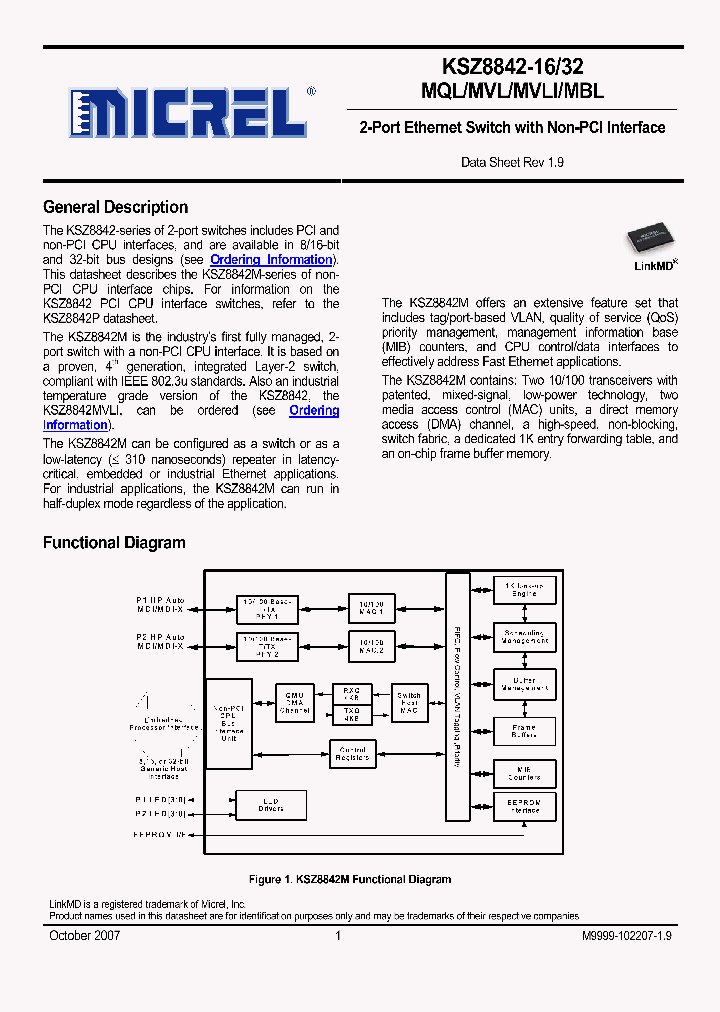 KSZ8842-16MBL-EVAL_5056257.PDF Datasheet