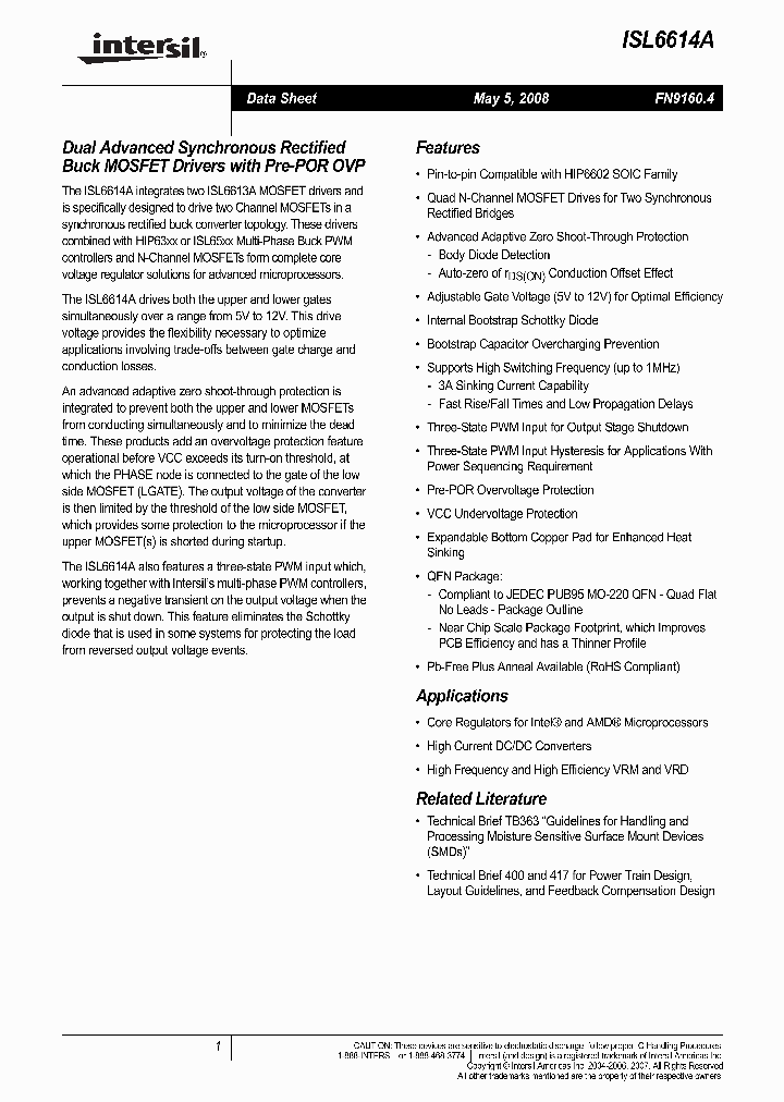 ISL6614ACRZ_5056289.PDF Datasheet