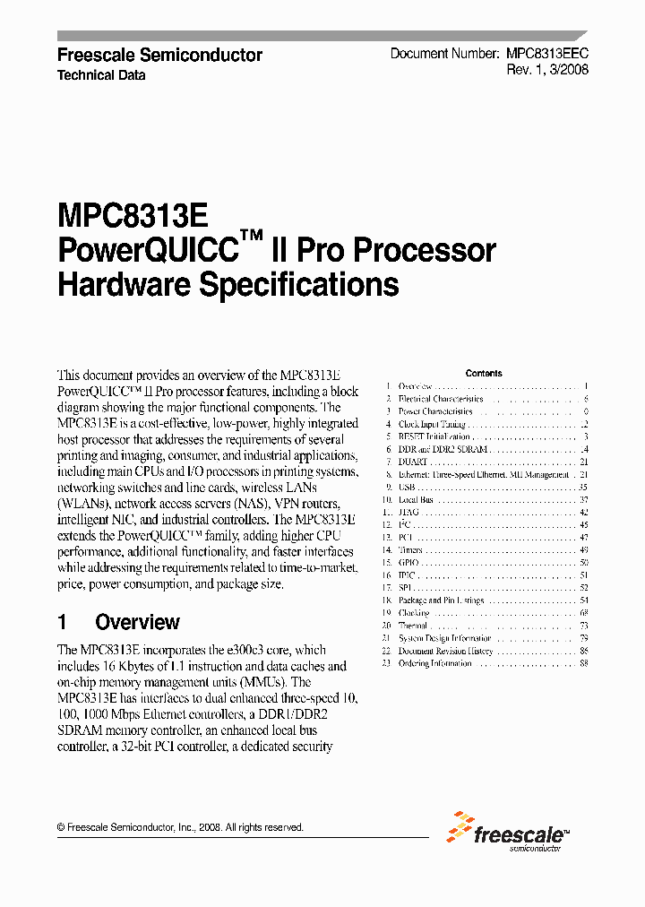 MPC8313E_5058097.PDF Datasheet