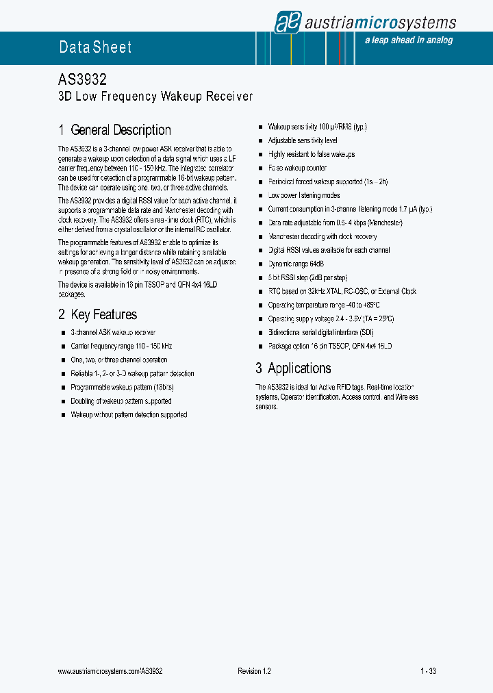AS3932-BQFT_5058435.PDF Datasheet