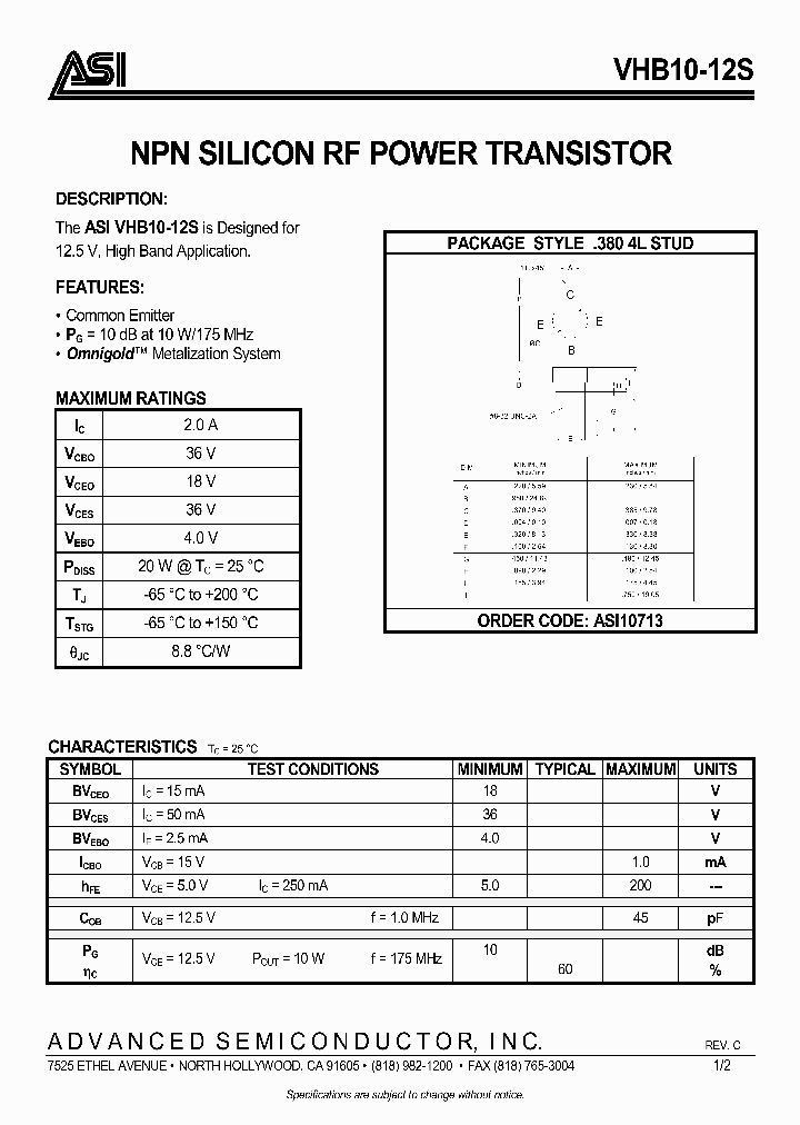 VHB10-12S07_5058992.PDF Datasheet