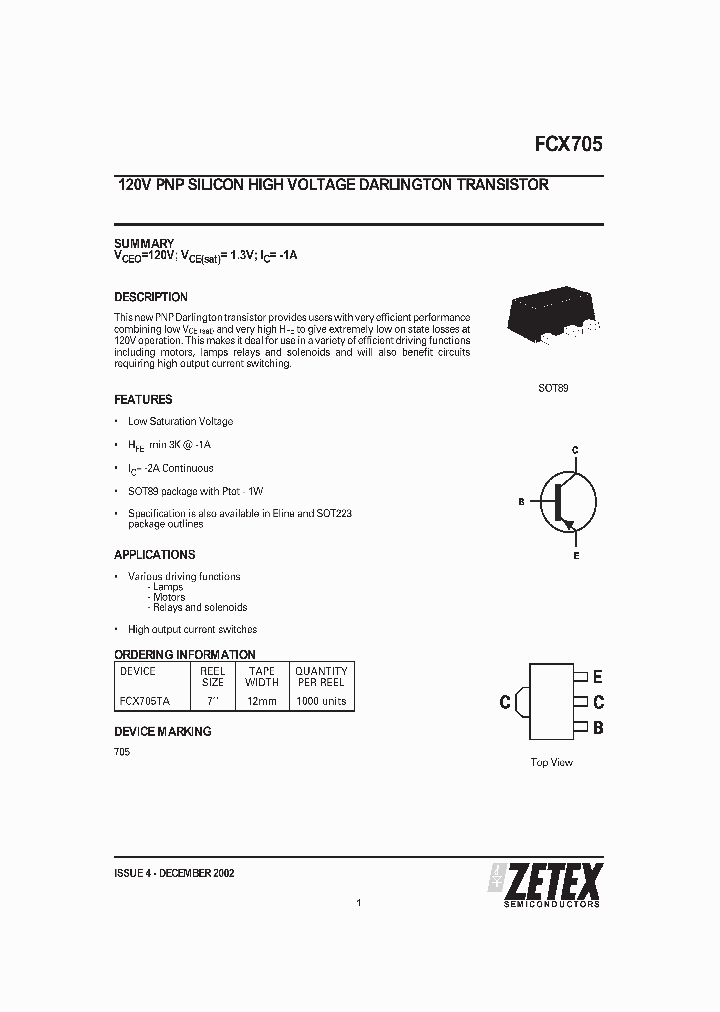 FCX705_5059402.PDF Datasheet