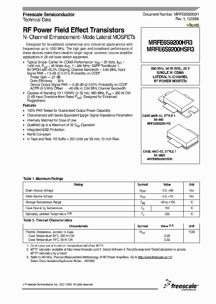 MRFE6S9200HR3_5060490.PDF Datasheet
