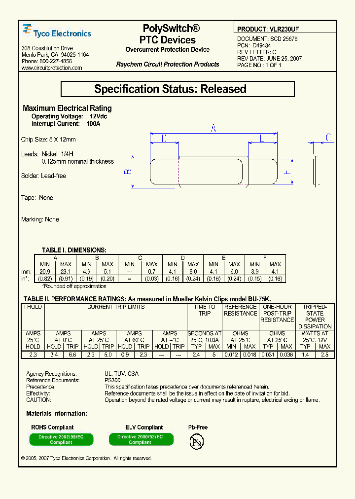 VLR230UF_5060609.PDF Datasheet
