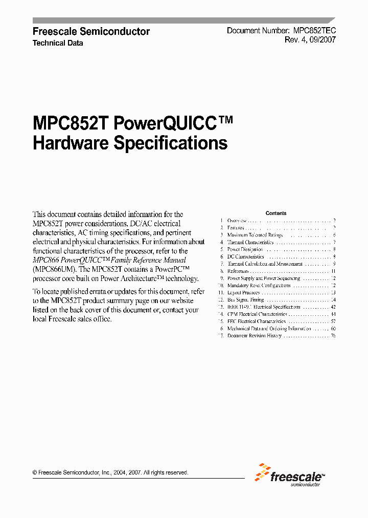 MPC852T07_5060649.PDF Datasheet