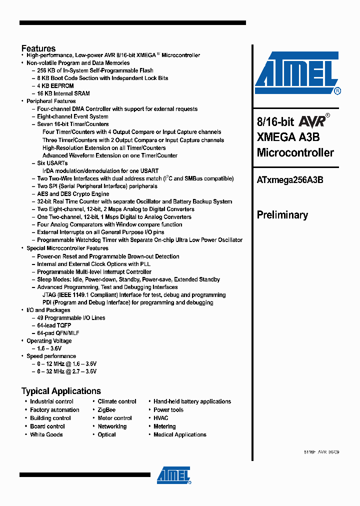 ATXMEGA256A3B-MH_5062110.PDF Datasheet