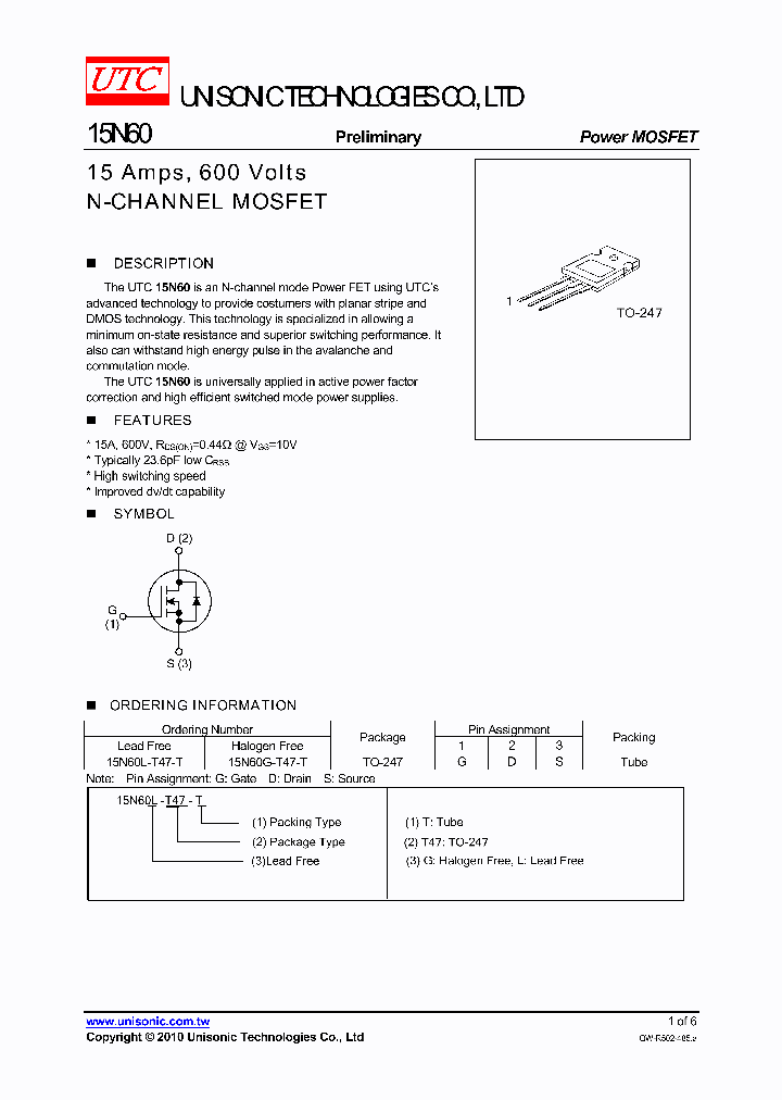 15N60L-T47-T_5063463.PDF Datasheet