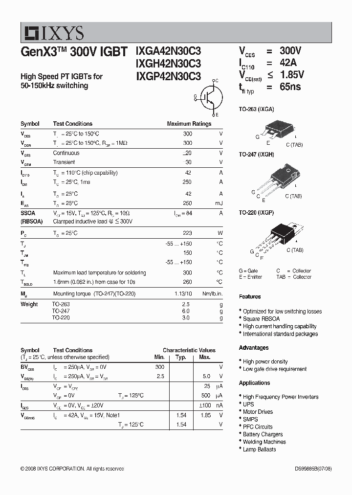 IXGA42N30C3_5064654.PDF Datasheet