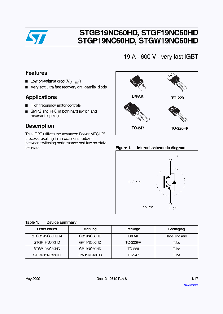 STGB19NC60HD09_5066043.PDF Datasheet