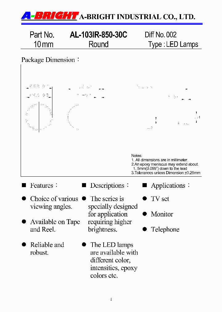 AL-103IR-850-30C08_5066887.PDF Datasheet