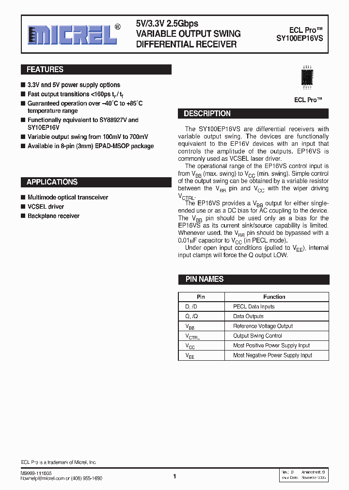 SY100EP16VSKITR_5067042.PDF Datasheet