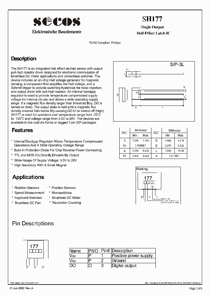 SH177_5067161.PDF Datasheet
