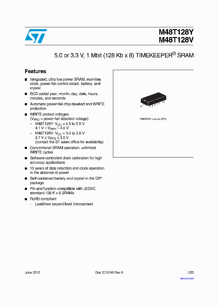M48T128Y-70PM1_5067244.PDF Datasheet