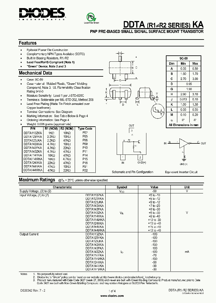 DDTA113ZKA2_5068460.PDF Datasheet
