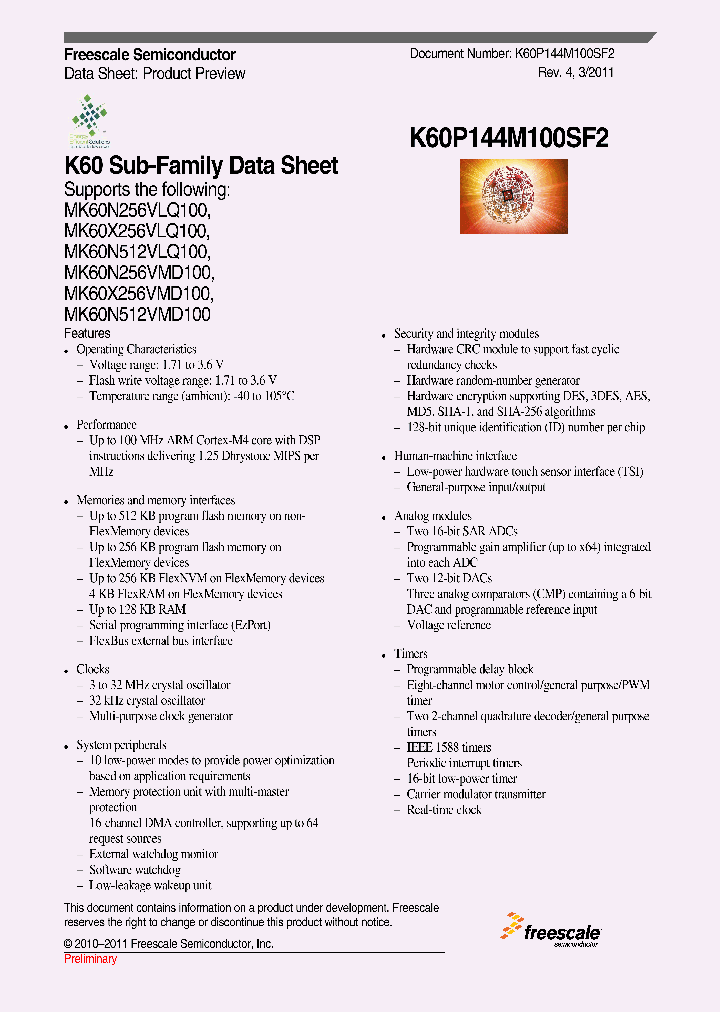 K60P144M100SF211_5068695.PDF Datasheet