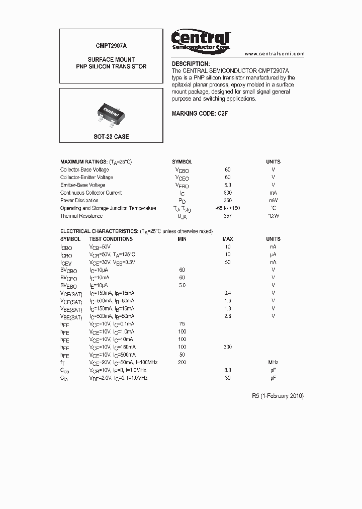CMPT2907A10_5069525.PDF Datasheet
