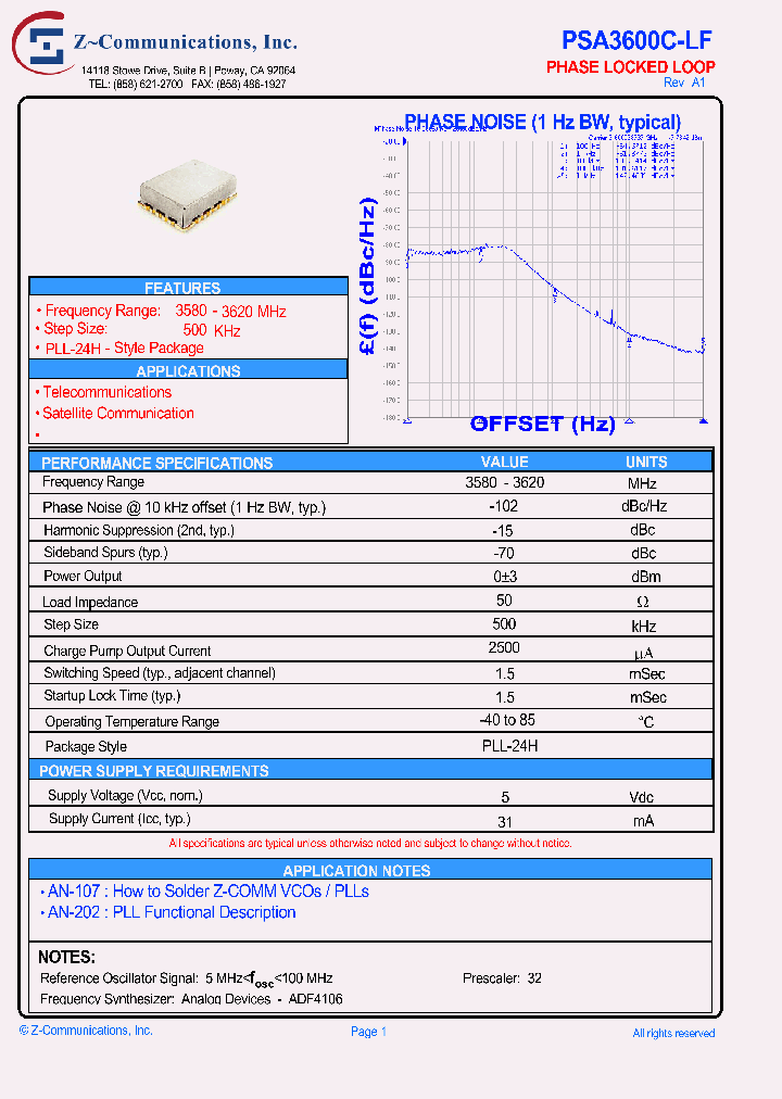 PSA3600C-LF_5069579.PDF Datasheet