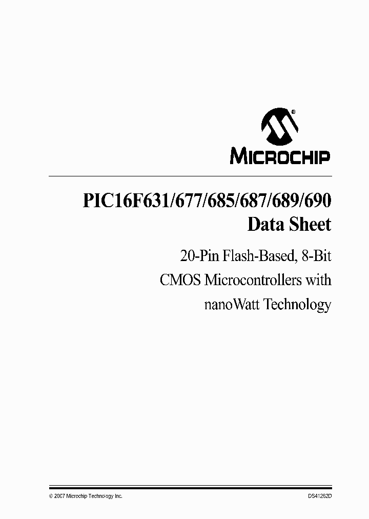 PIC16F677-EML_6226.PDF Datasheet
