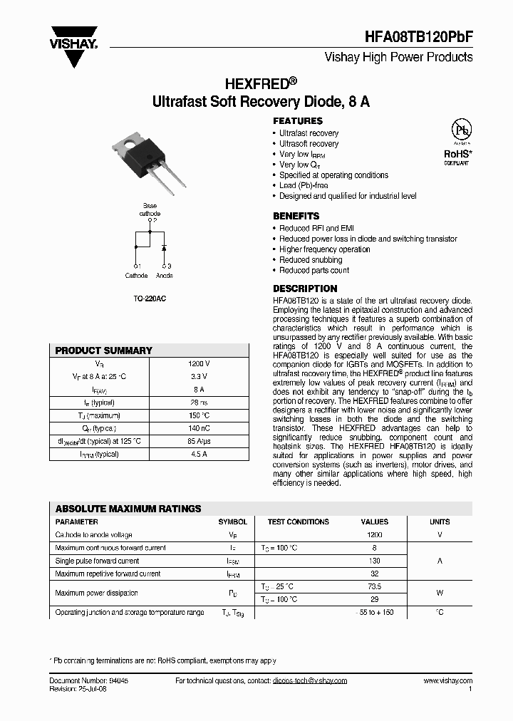 HFA08TB120_6289.PDF Datasheet