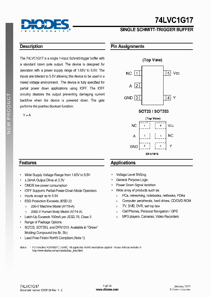 74LVC1G17SE-7_12807.PDF Datasheet