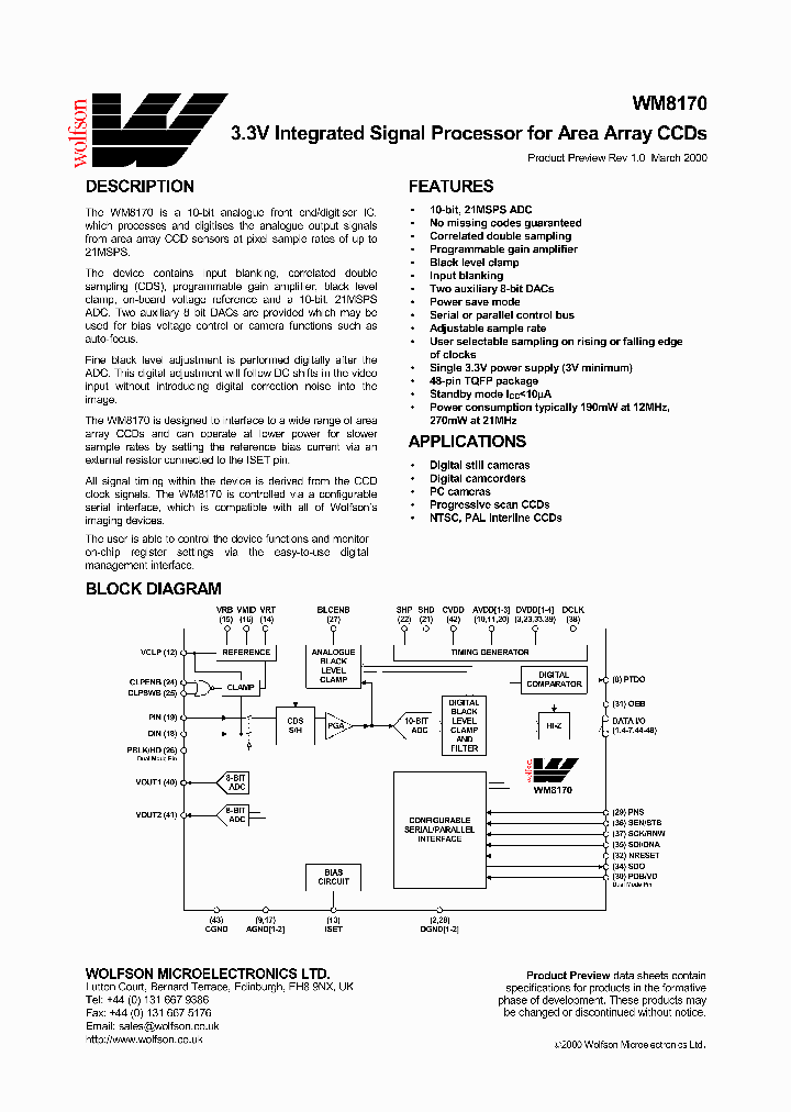 XWM8170CFTV_13101.PDF Datasheet