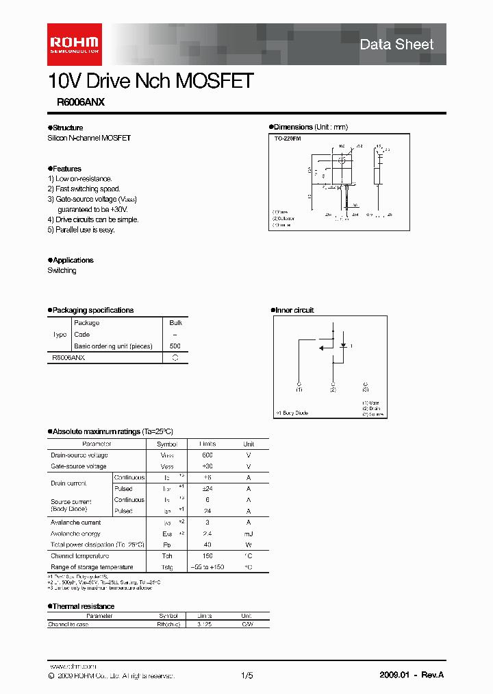 R6006ANX_18301.PDF Datasheet