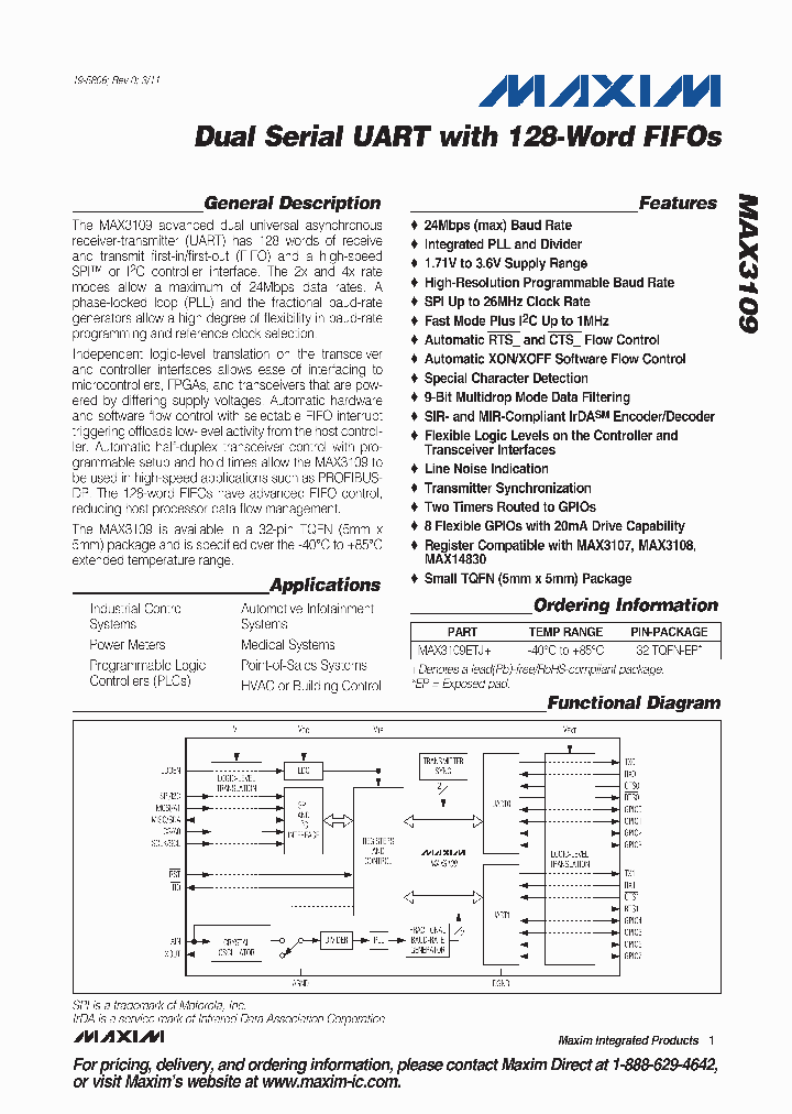 MAX3109_25580.PDF Datasheet