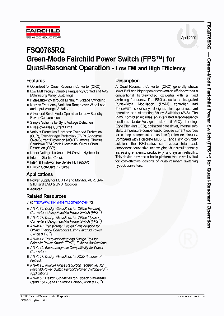 FSQ0765RQ_28164.PDF Datasheet