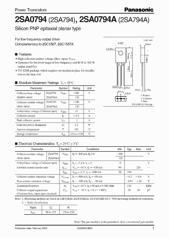 2SA0794_36606.PDF Datasheet