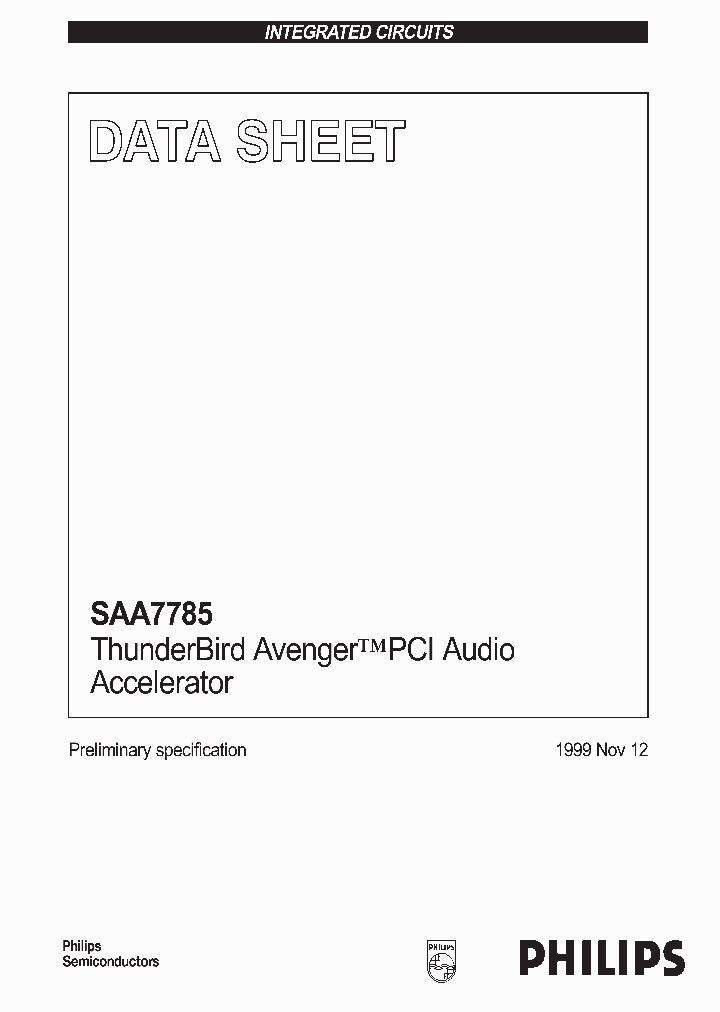 SAA7785_36780.PDF Datasheet