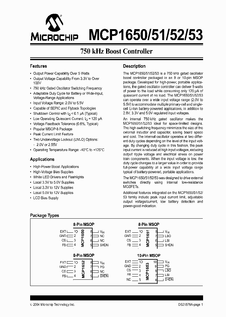 MCP1650SEMS_36887.PDF Datasheet