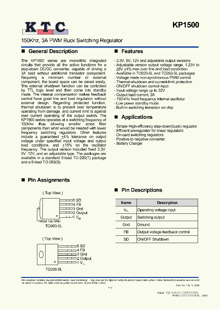 KP1500_38581.PDF Datasheet