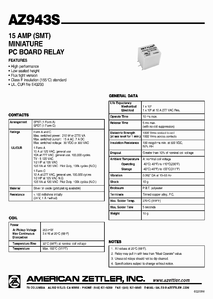 AZ943S-1CH-12DF_54611.PDF Datasheet