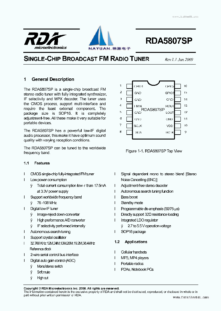 RDA5807SP_38756.PDF Datasheet