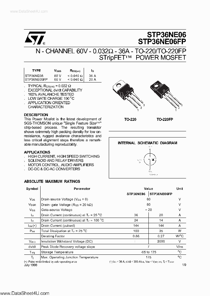 P36NE06_38933.PDF Datasheet
