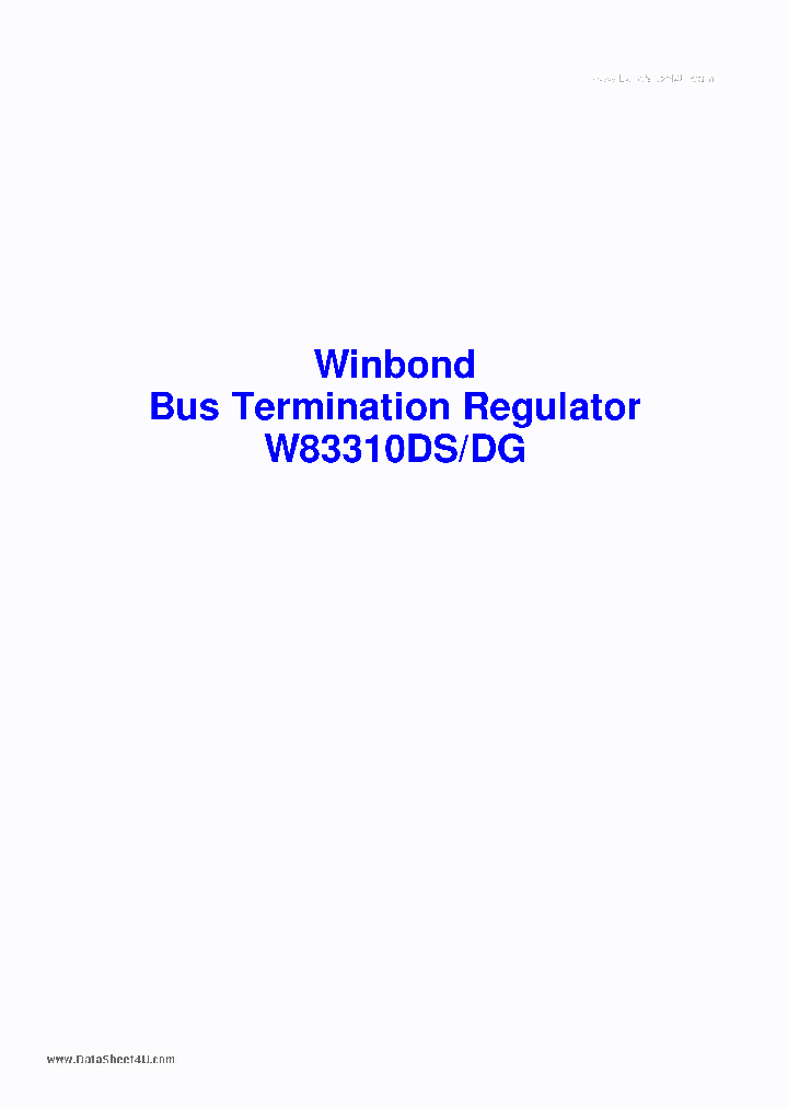 W83310DG_39157.PDF Datasheet